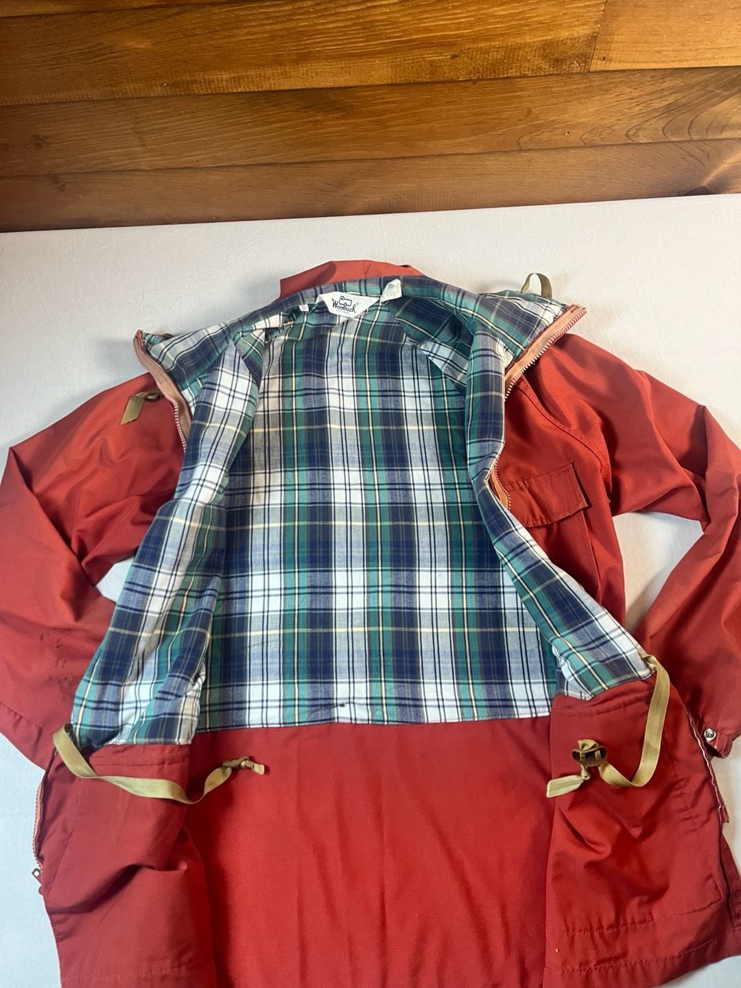 Woolrich Mountain Parka Jacket Small Red 60/40 Utility Coat Vintage 70s 7