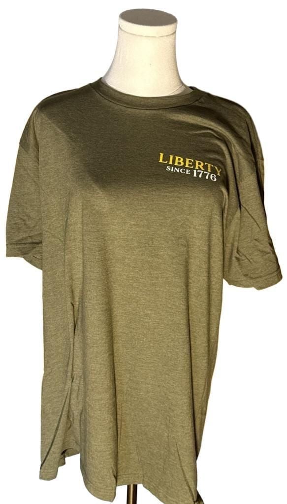 Til Valhalla Project Liberty Since 1776 Graphic T-Shirt Olive Green 2