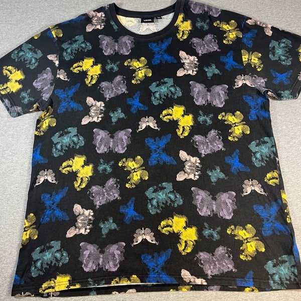 Vans Butterfly Print Black T-Shirt Man’s XXL