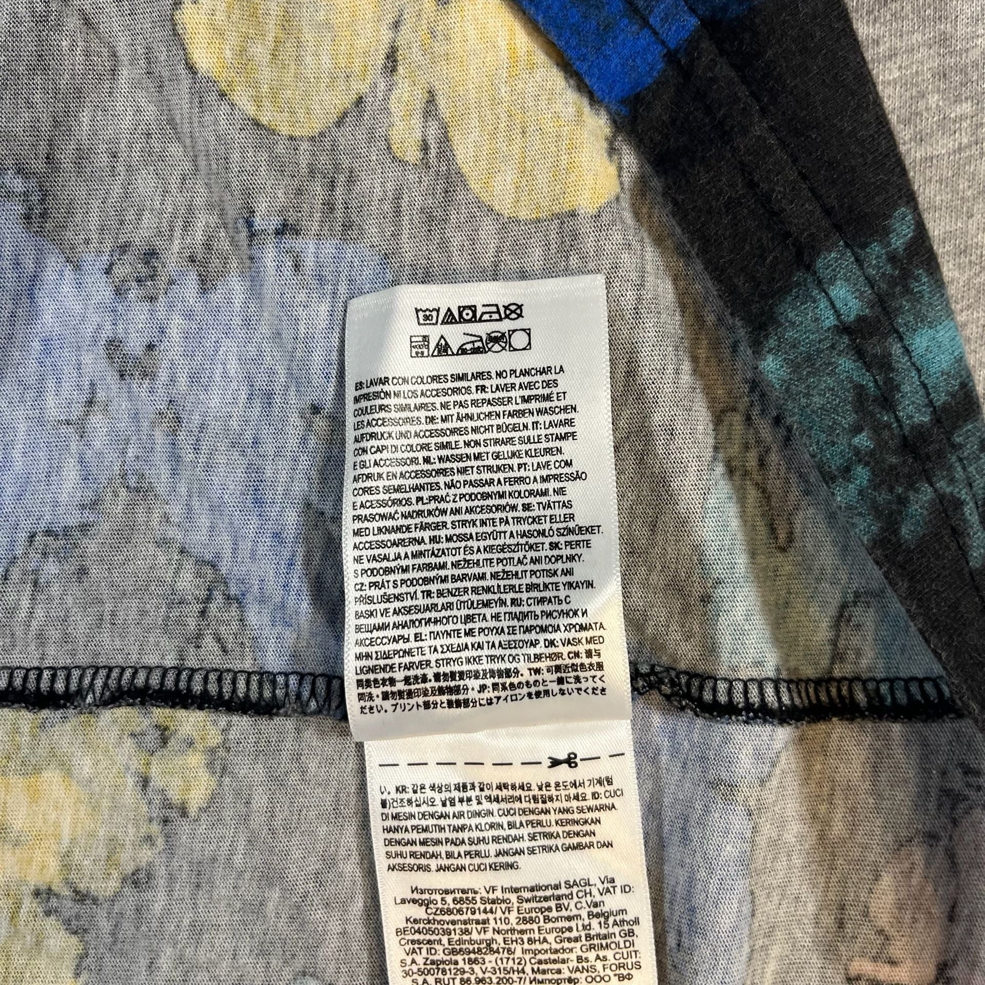 Vans Butterfly Print Black T-Shirt Man’s XXL 8
