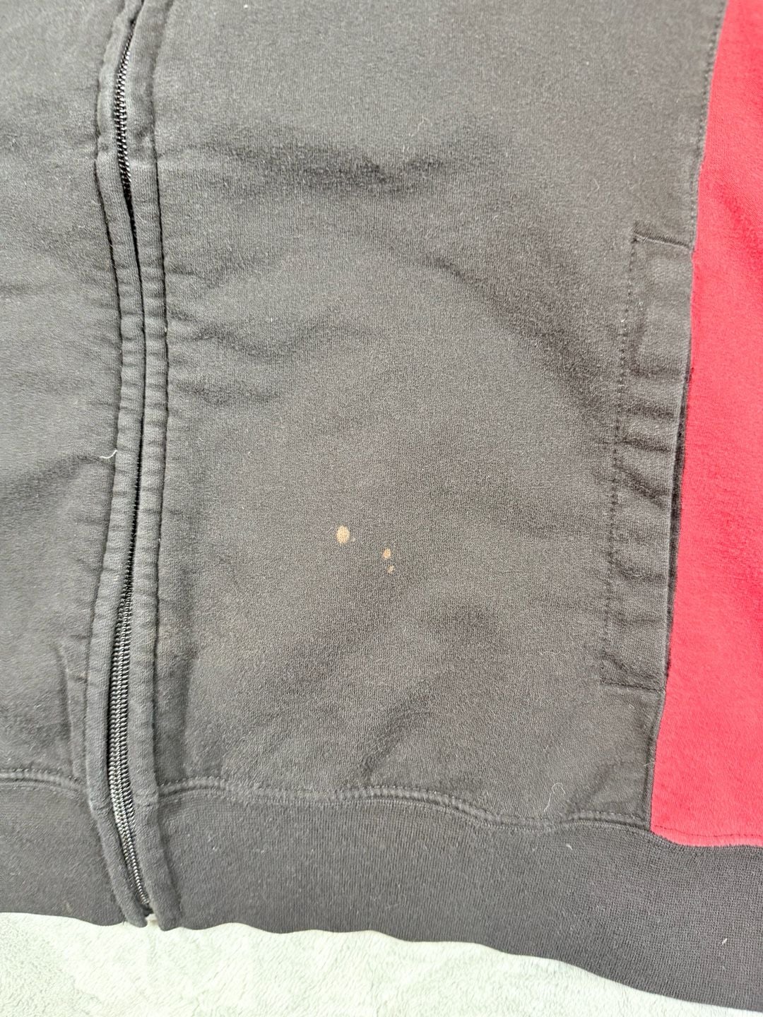 Harley-Davidson Zip Up Jacket Size L Black Red Spell Out 11