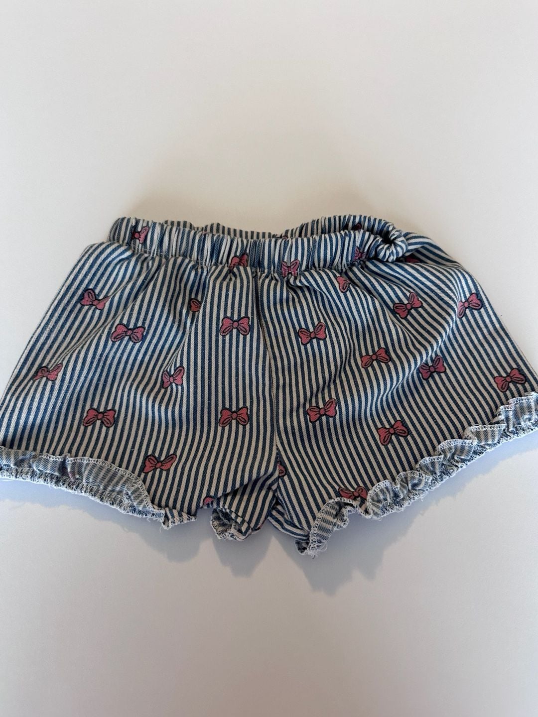 Disney Minnie Mouse Shorts Size 4T Blue Stripe Bows 2