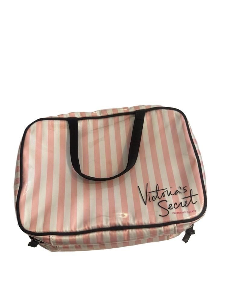 Victoria's Secret Signature Stripe Hanging Travel Toiletry Bag 7