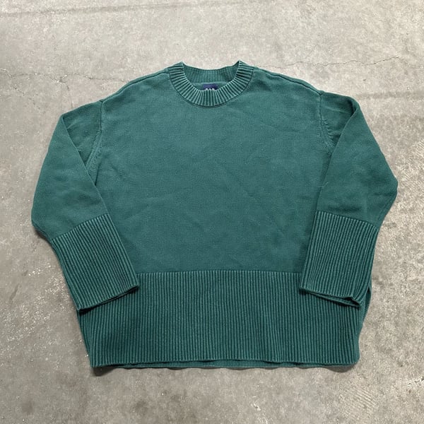 GAP 100% Cotton Crewneck Sweater XL Oversized Boxy Chunky Ribbed Knit