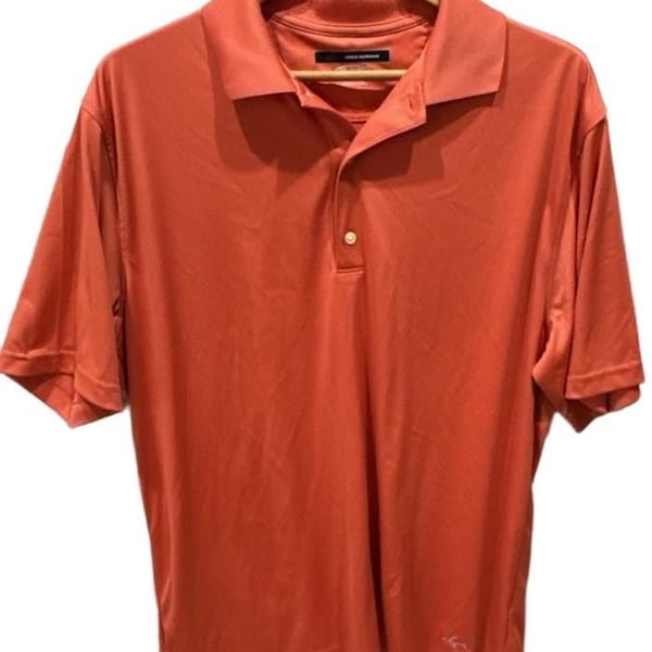 Greg Norman Playdry Polo Size L Coral Red Golf Shirt
E907