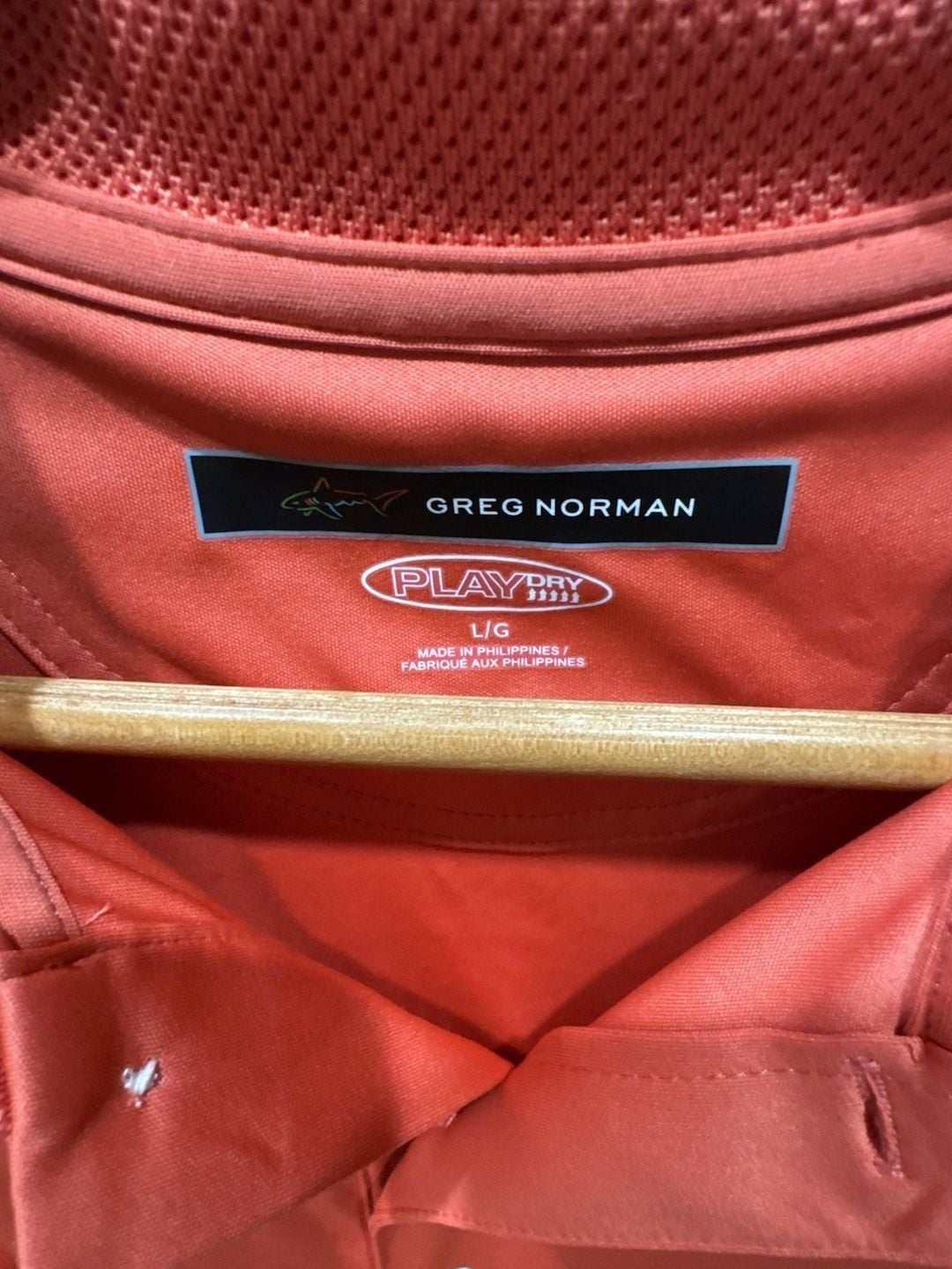 Greg Norman Playdry Polo Size L Coral Red Golf Shirt
E907 3