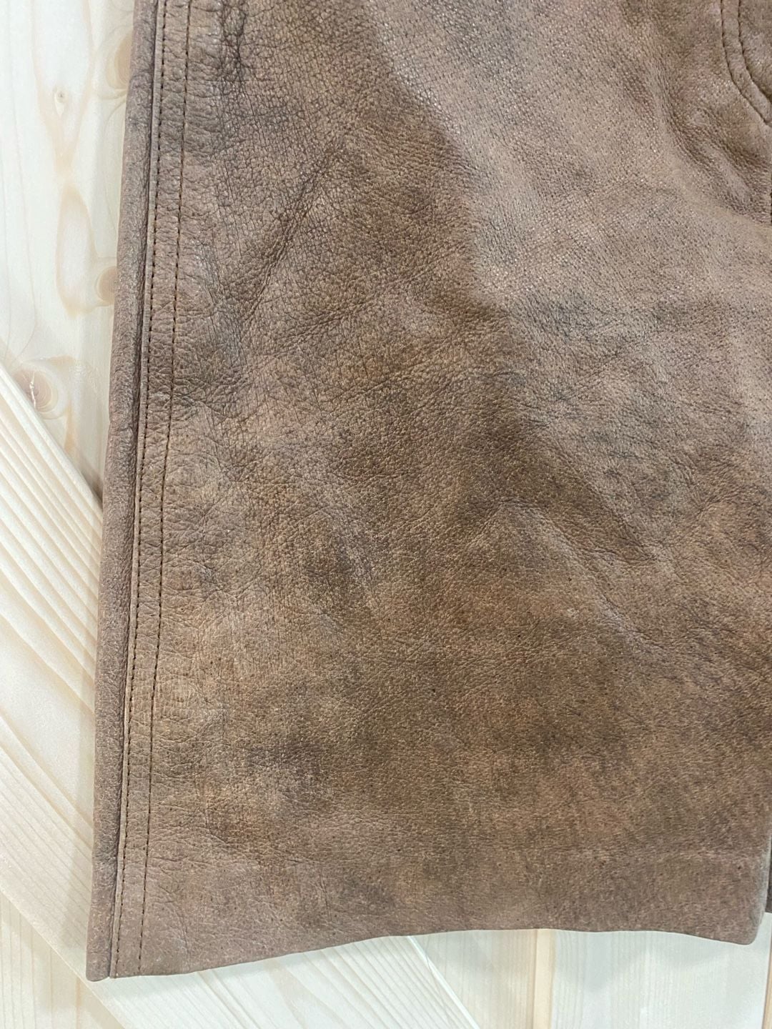 B.E.S.T. Authentic Leather Skirt Size 7 Brown Vintage Pencil 3