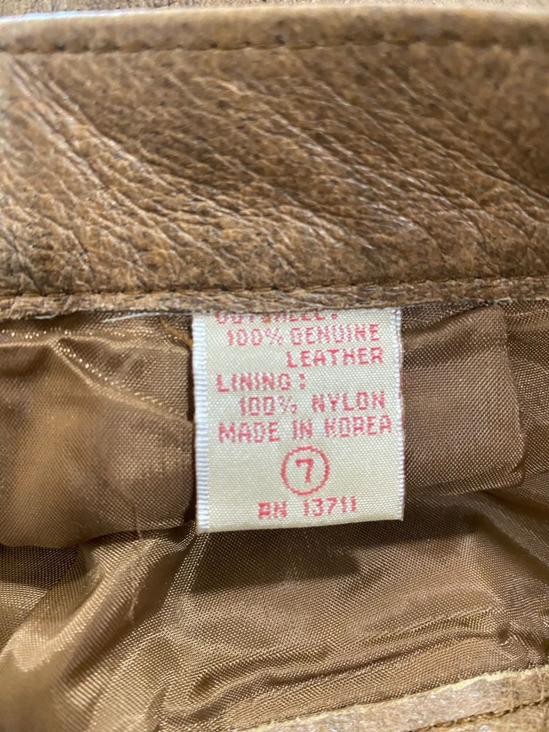 B.E.S.T. Authentic Leather Skirt Size 7 Brown Vintage Pencil 7