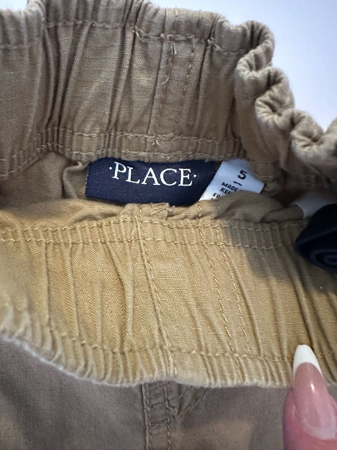 The Children's Place Cargo Shorts Size 5 Khaki Pull On 4