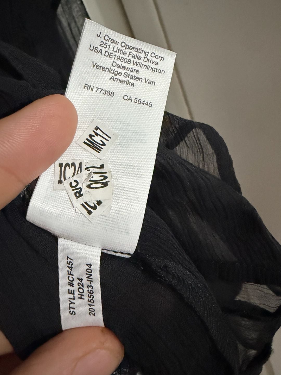 J.Crew Women’s Size 10 Black Sheer Ruffle Blouse – 100% Cupro 14