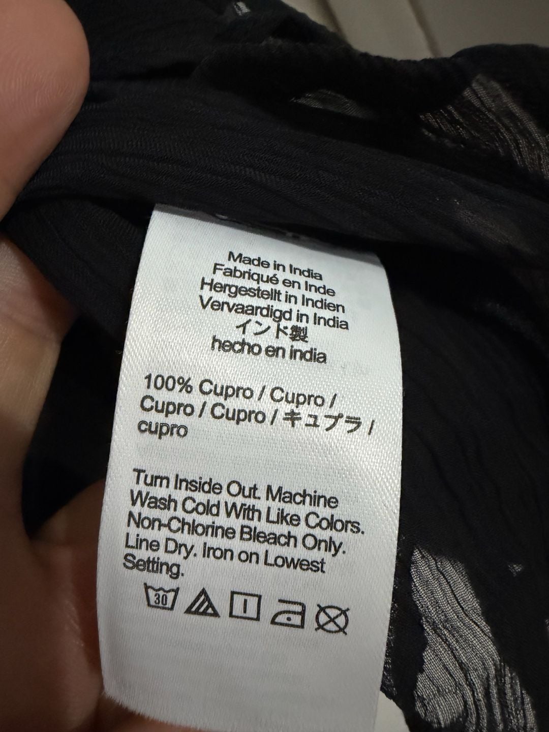 J.Crew Women’s Size 10 Black Sheer Ruffle Blouse – 100% Cupro 15