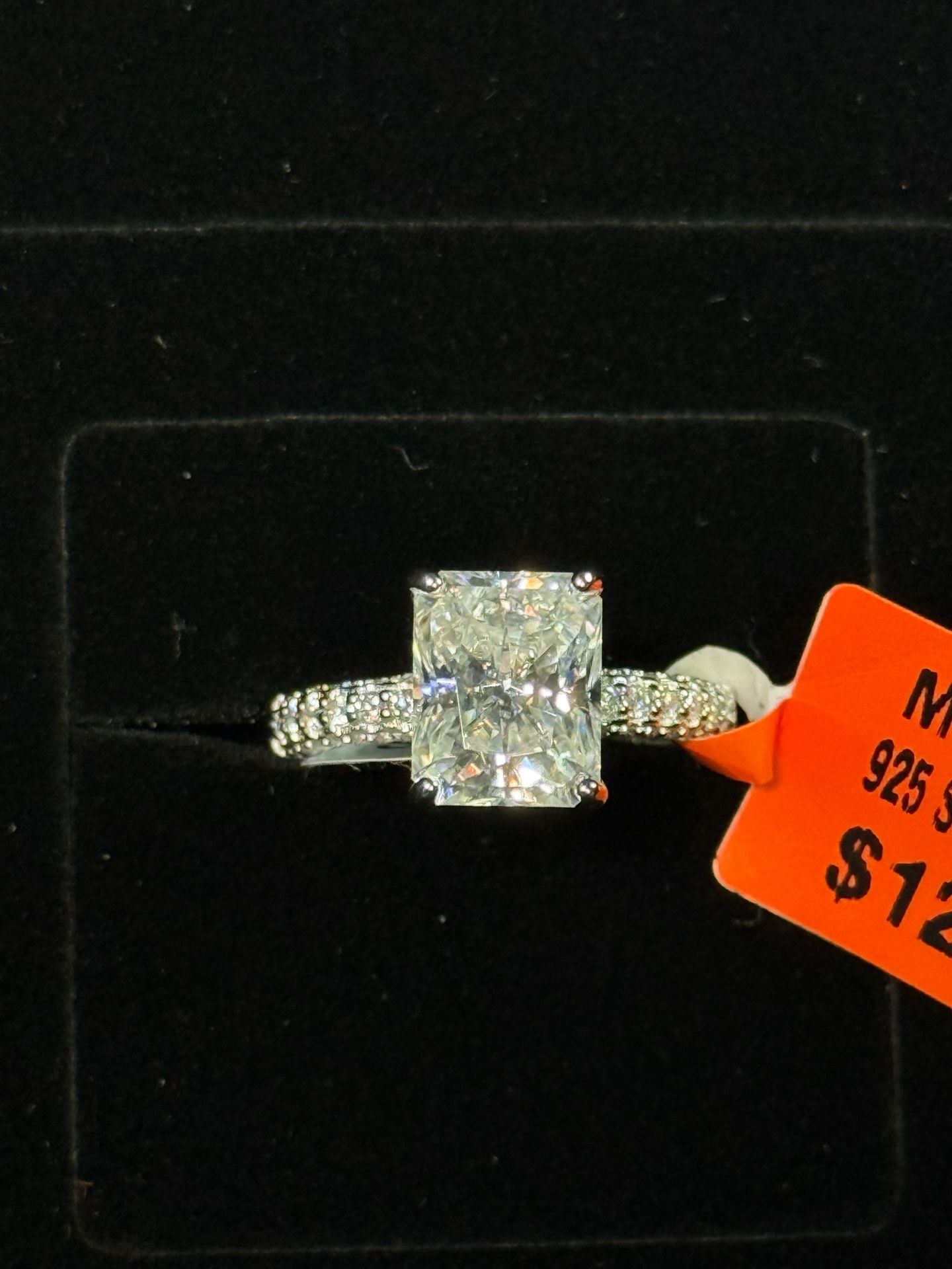 Moissanite Radiant Cut Engagement Ring Size 6 925 Silver 3.0 CTW 3
