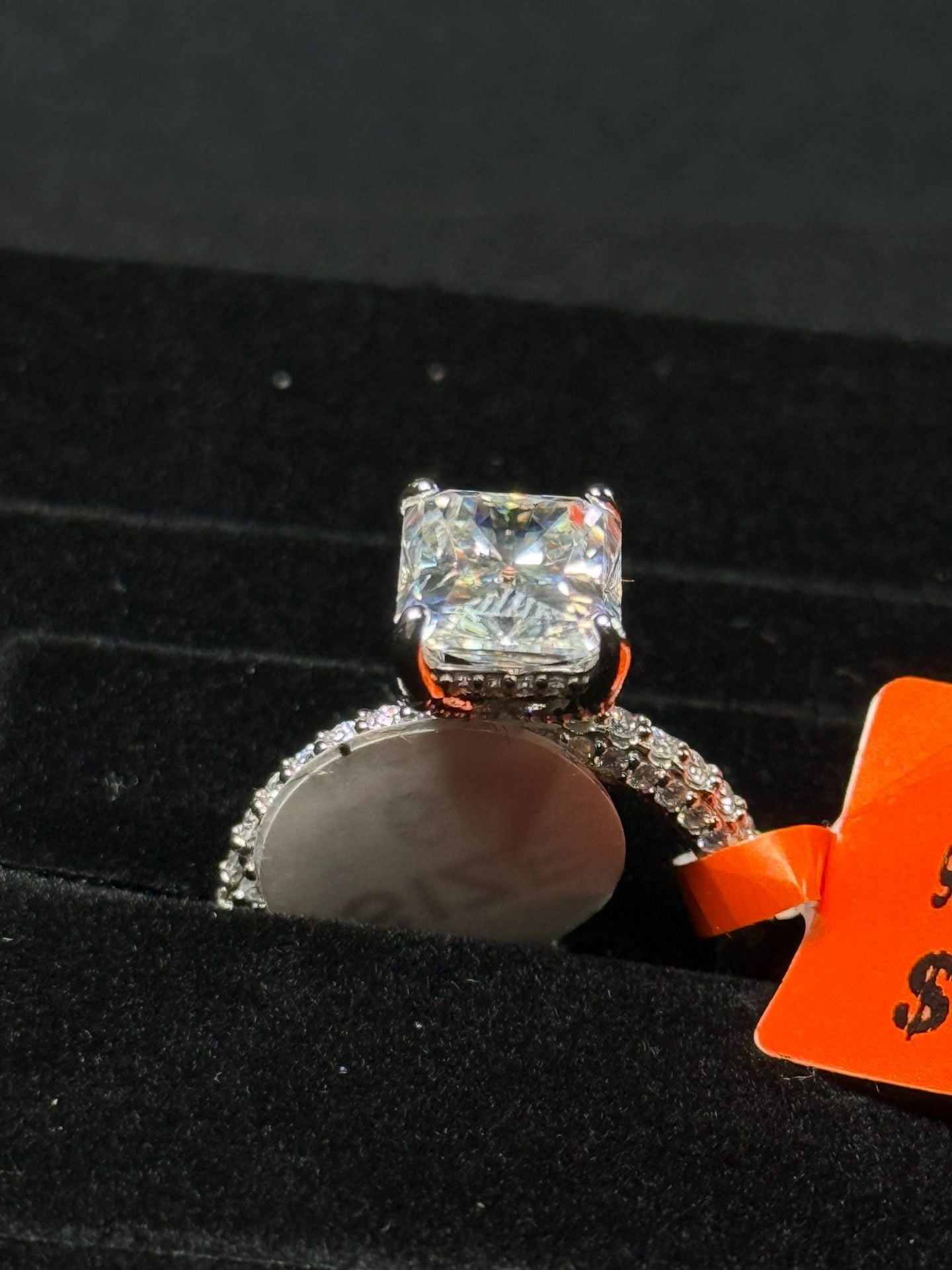Moissanite Radiant Cut Engagement Ring Size 6 925 Silver 3.0 CTW 4