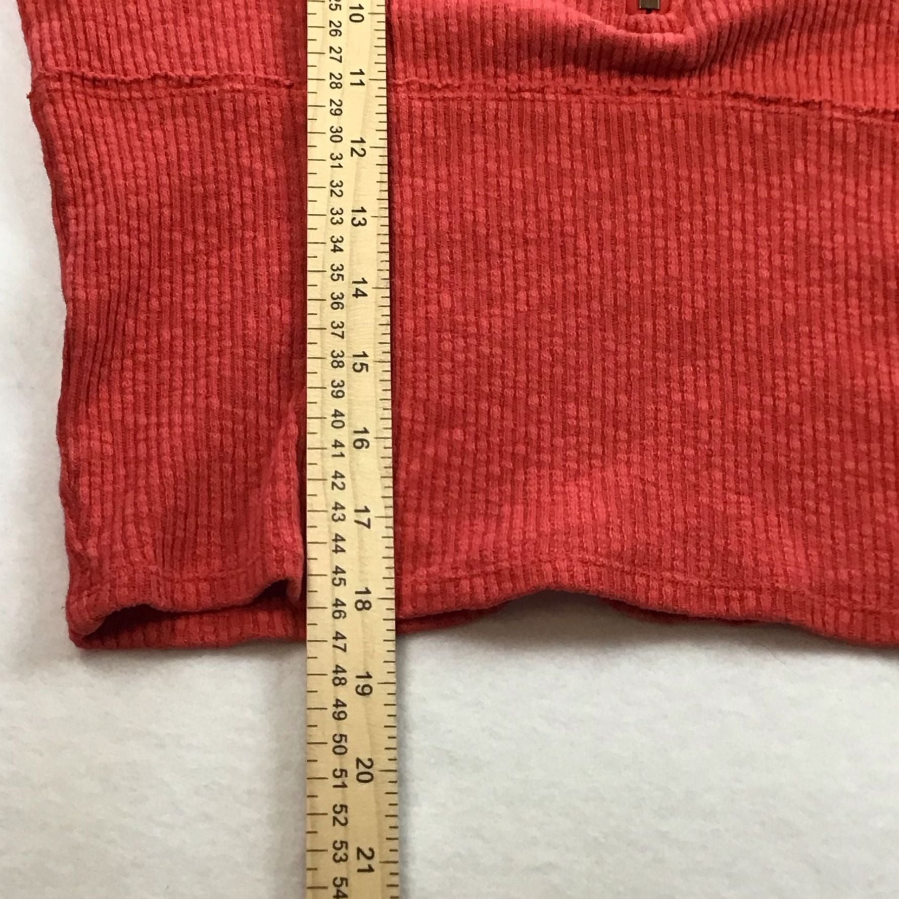 We The Free People Midnight Half Zip High Risk Red Ribbed Cropped Top Small 9