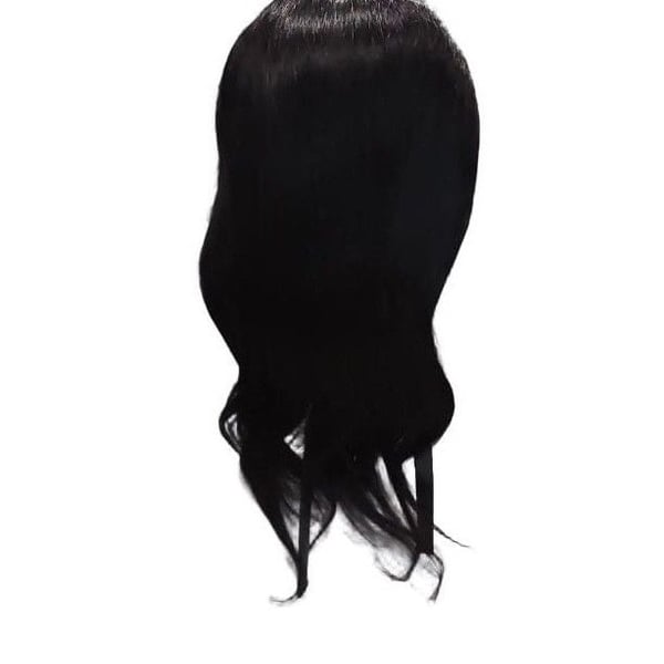 Human Hair Lace Front Wig 25 Inch Black Wavy
