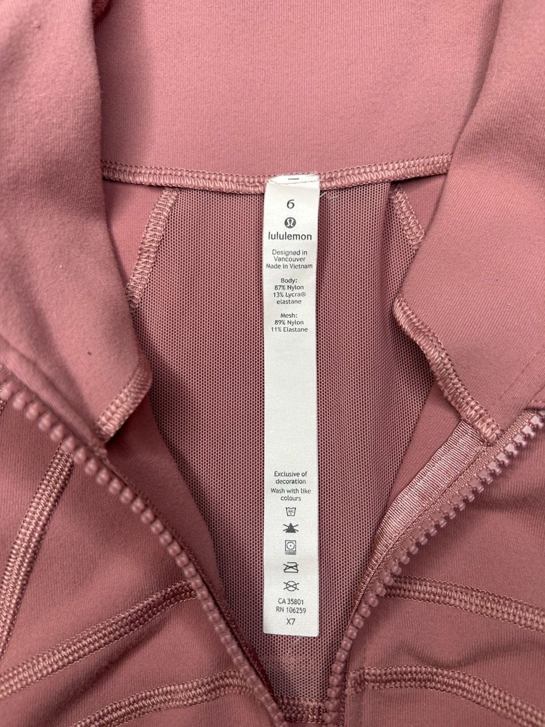 Lululemon Define Jacket Luon Size 6 Pink Full Zip Athletic 4