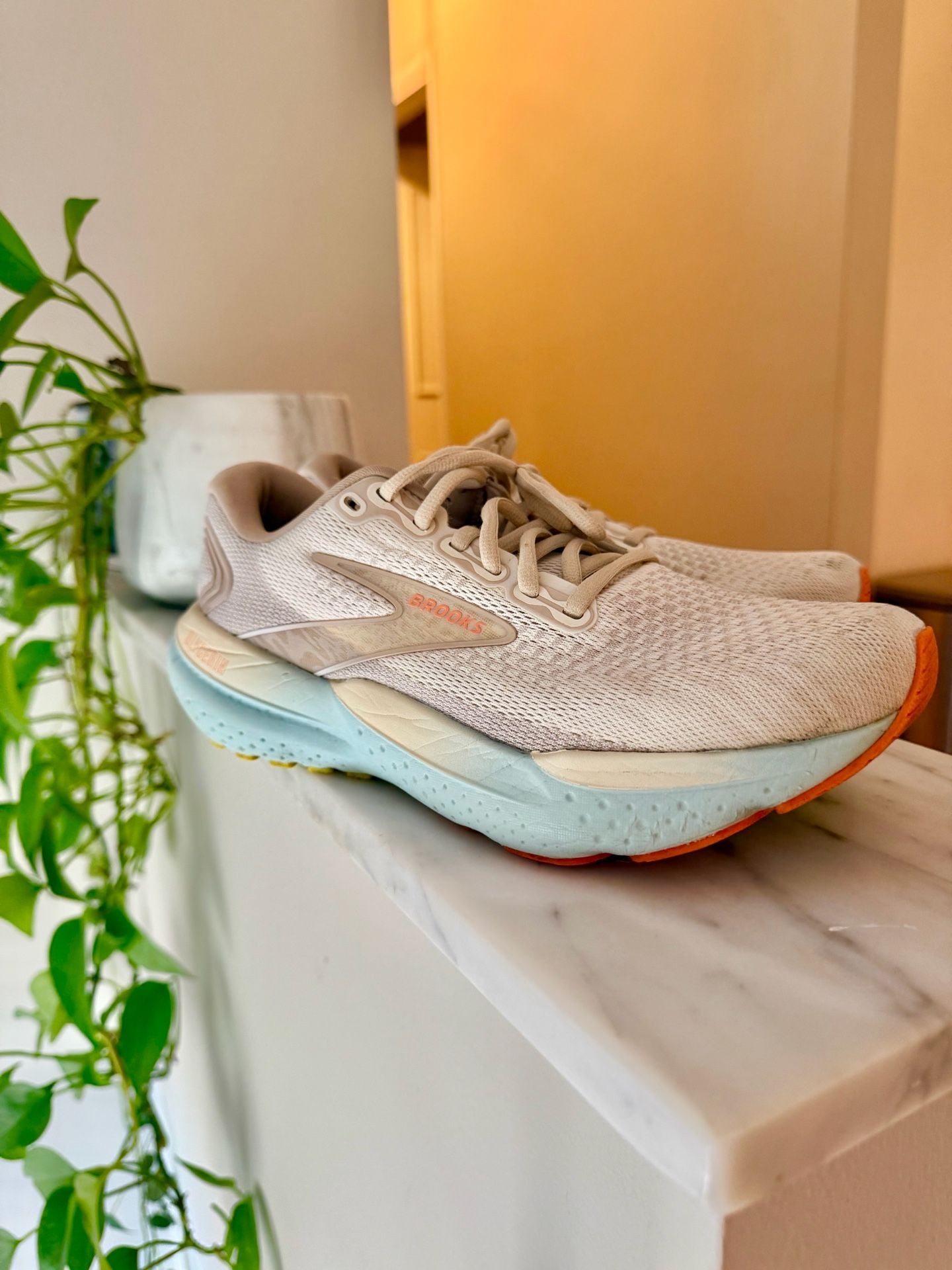 Brooks Glycerin 21 Running Shoes Coconut Aqua Autumn Sunset 2