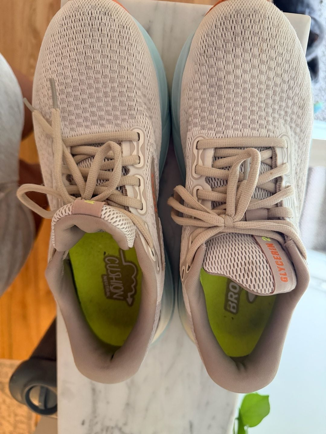 Brooks Glycerin 21 Running Shoes Coconut Aqua Autumn Sunset 4