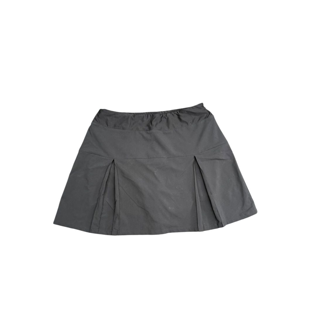 Lands' End Active Skort Size M Black Pleated Athletic Tennis 2
