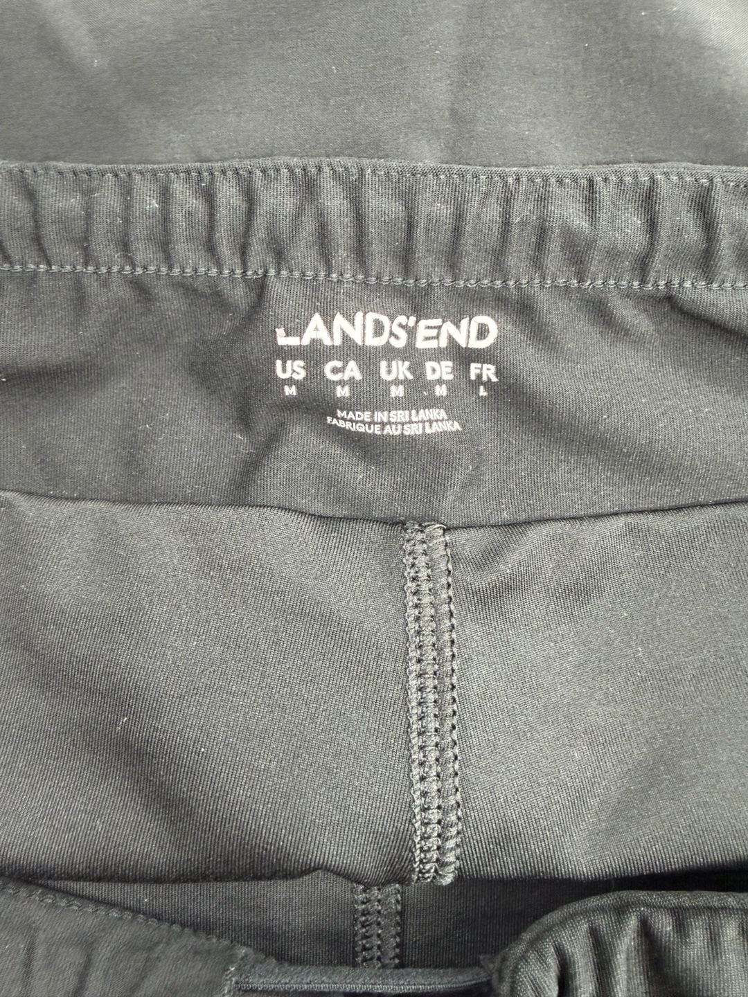 Lands' End Active Skort Size M Black Pleated Athletic Tennis 5