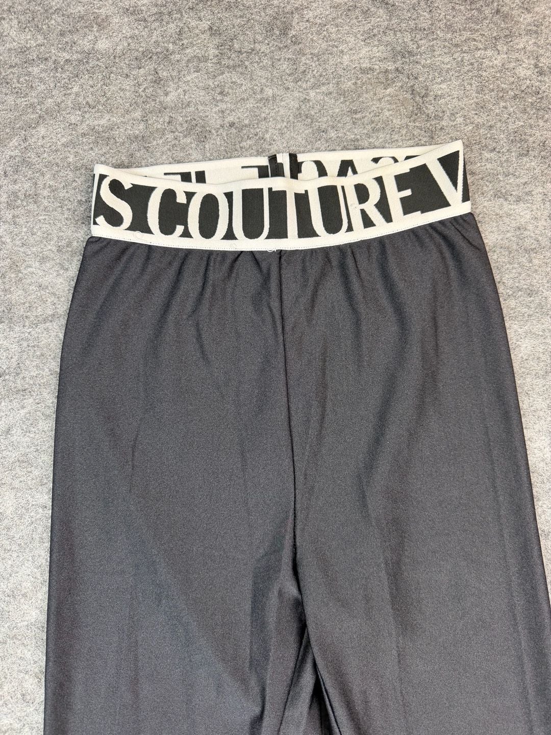 Versace Jeans Couture Black Leggings Logo Waistband Size o 11