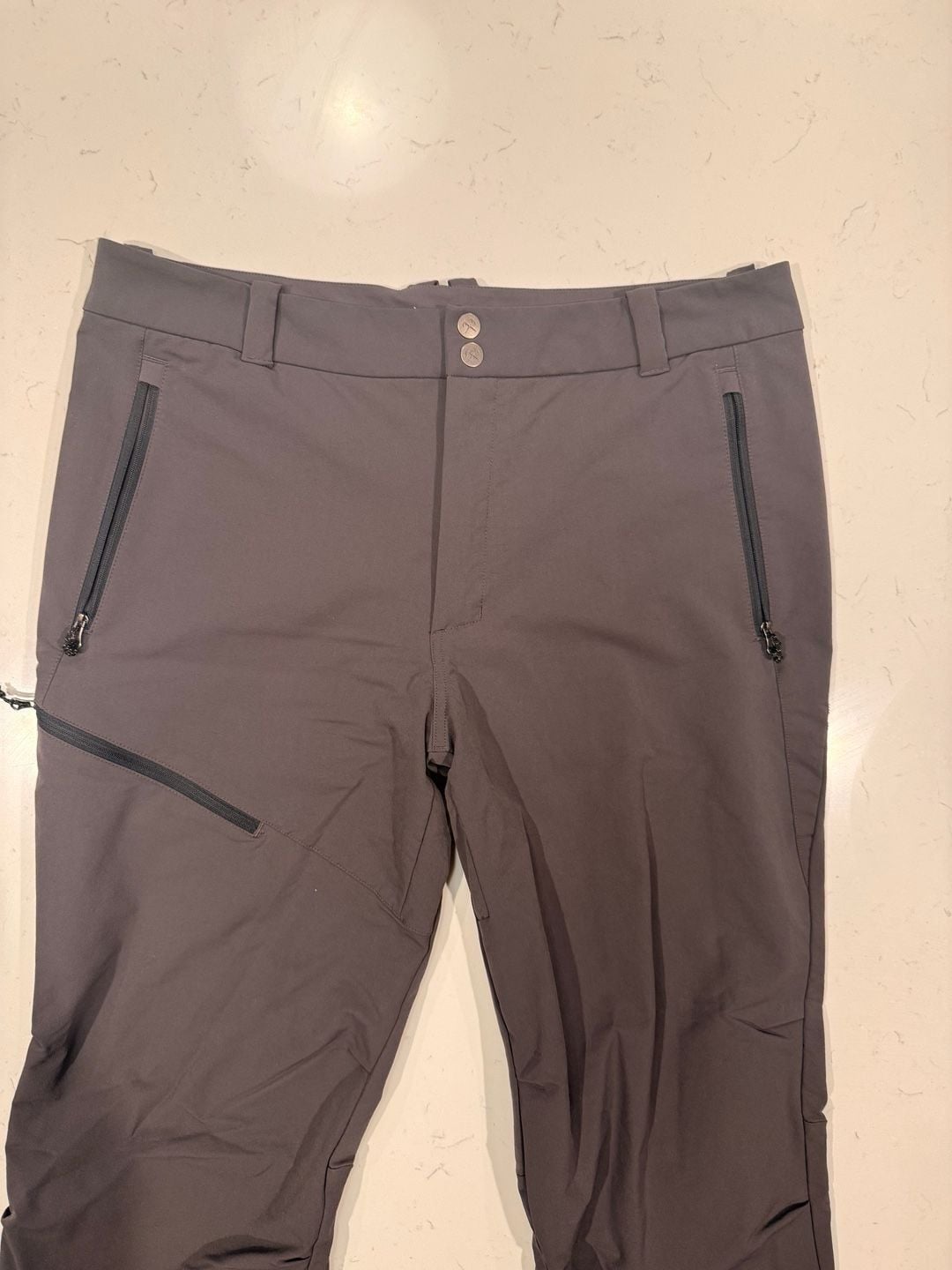 REI Co-op Hiking Pants 36W x 32L Gray Softshell Cargo Outdoor 3