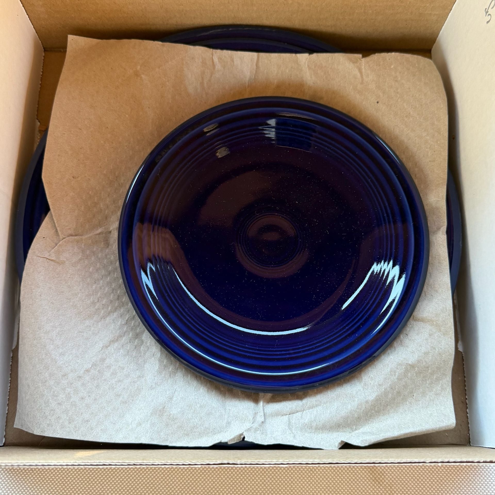 RETIRED Fiesta 3 PC Classic Set Cobalt 1494 105 Dinner Plate Salad Plate Bowl 4
