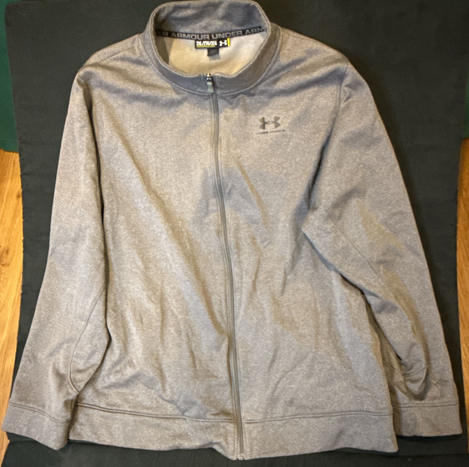 Under Armour Full Zip Jacket Size 2XL Gray UA Storm Fleece Athletic 2