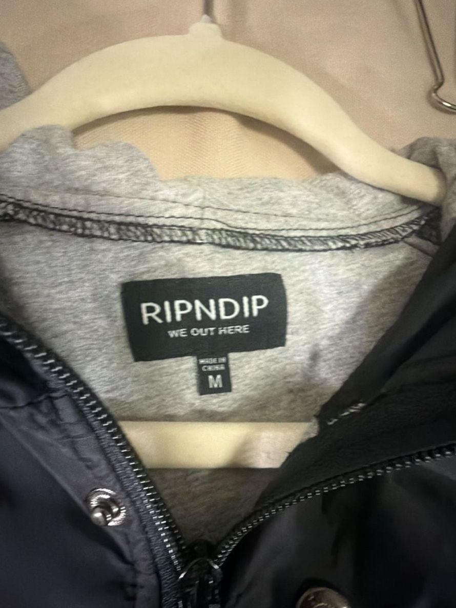 Ripndip Crop Circles Reflective Windbreaker Size M Pullover Hoodie 3