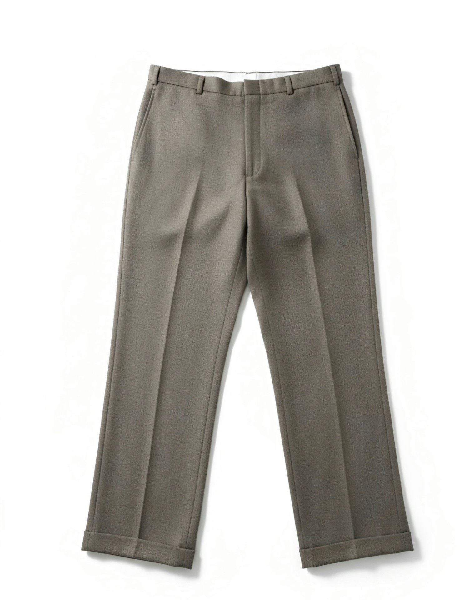 Southwick Wool Dress Trousers Taupe Cuffed 3