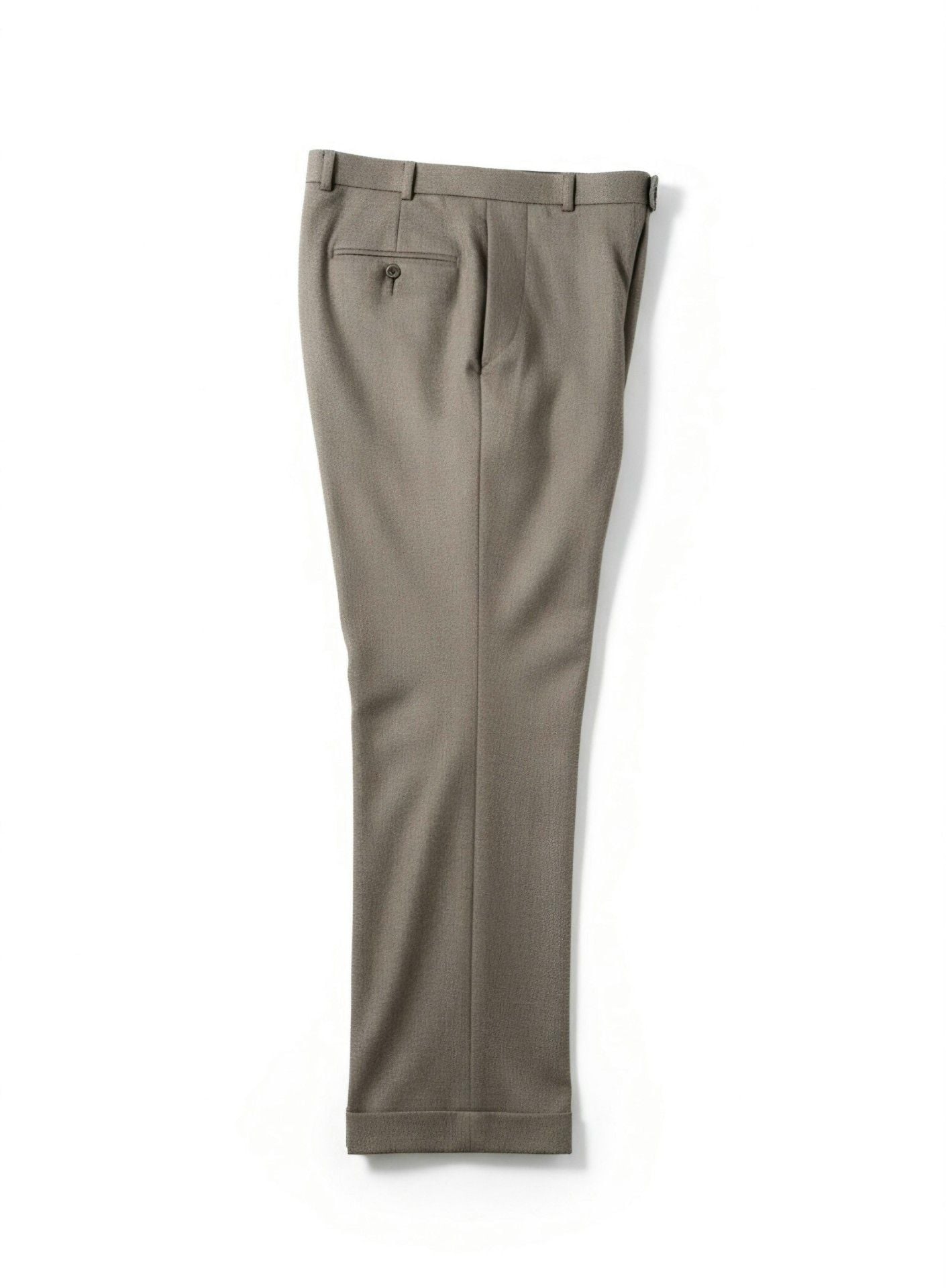 Southwick Wool Dress Trousers Taupe Cuffed 5