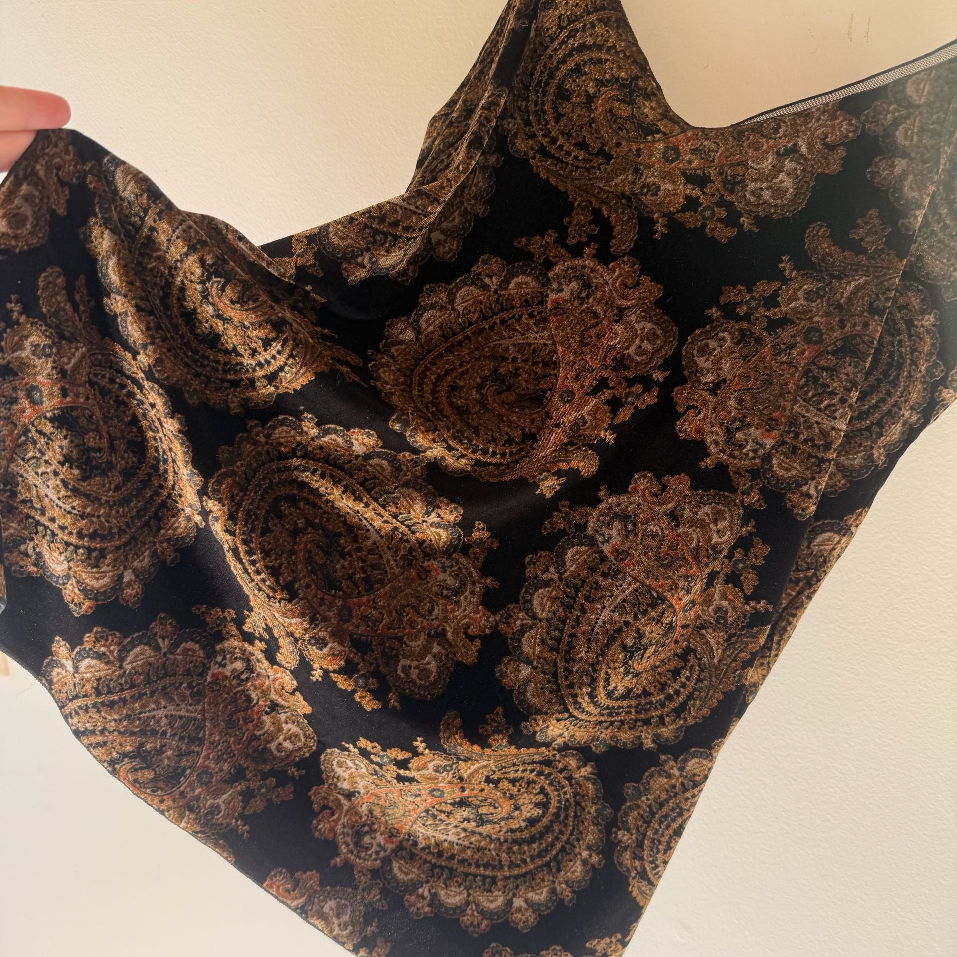Free People Velvet Paisley Black Cami Tank Top 4