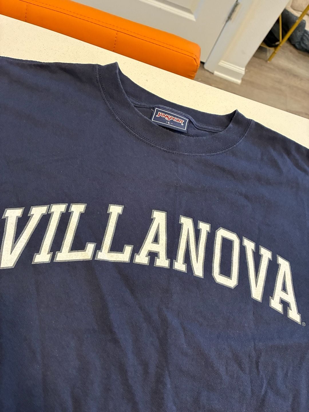 JanSport Villanova T-Shirt Size L Navy Blue College 3