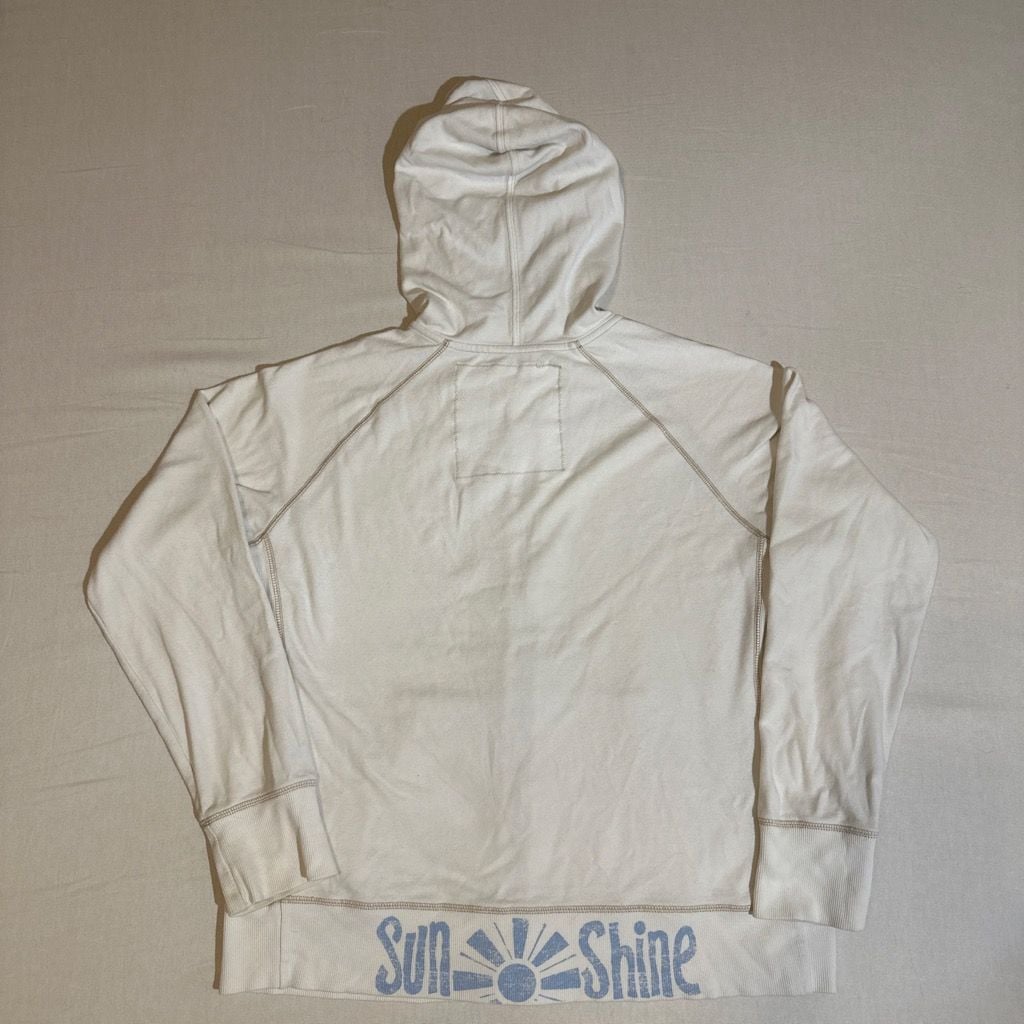 Gap Sunshine White Zip-Up Hoodie Size XL Women’s 3