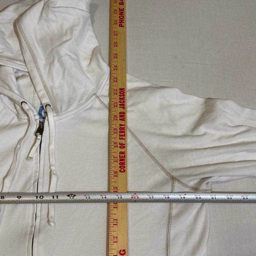 Gap Sunshine White Zip-Up Hoodie Size XL Women’s 4