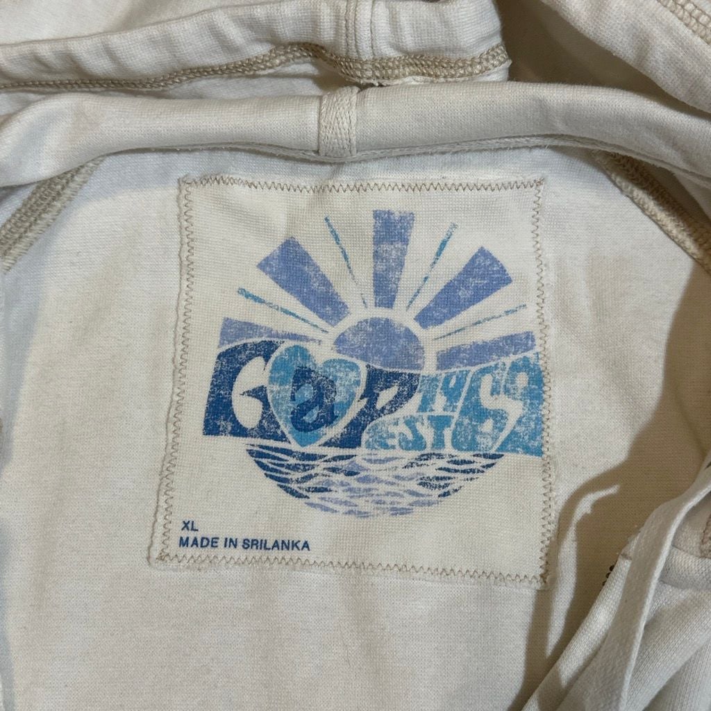 Gap Sunshine White Zip-Up Hoodie Size XL Women’s 5