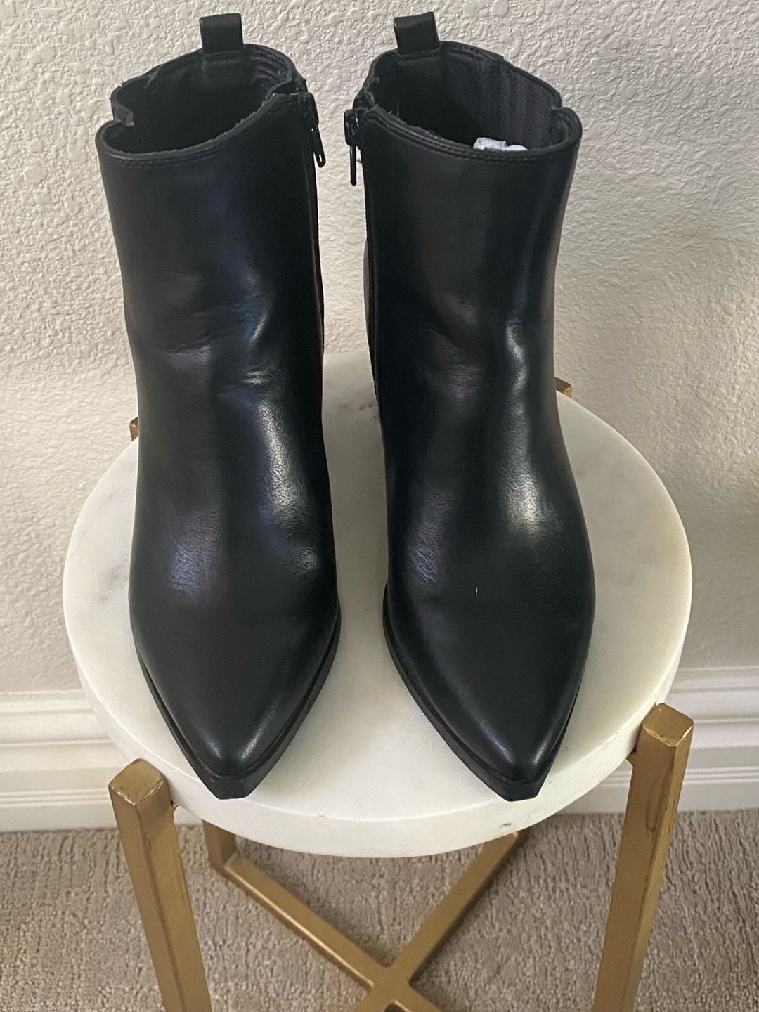 Indigo Rd. Ankle Boots Size 7M Black Block Heel Side Zip 6
