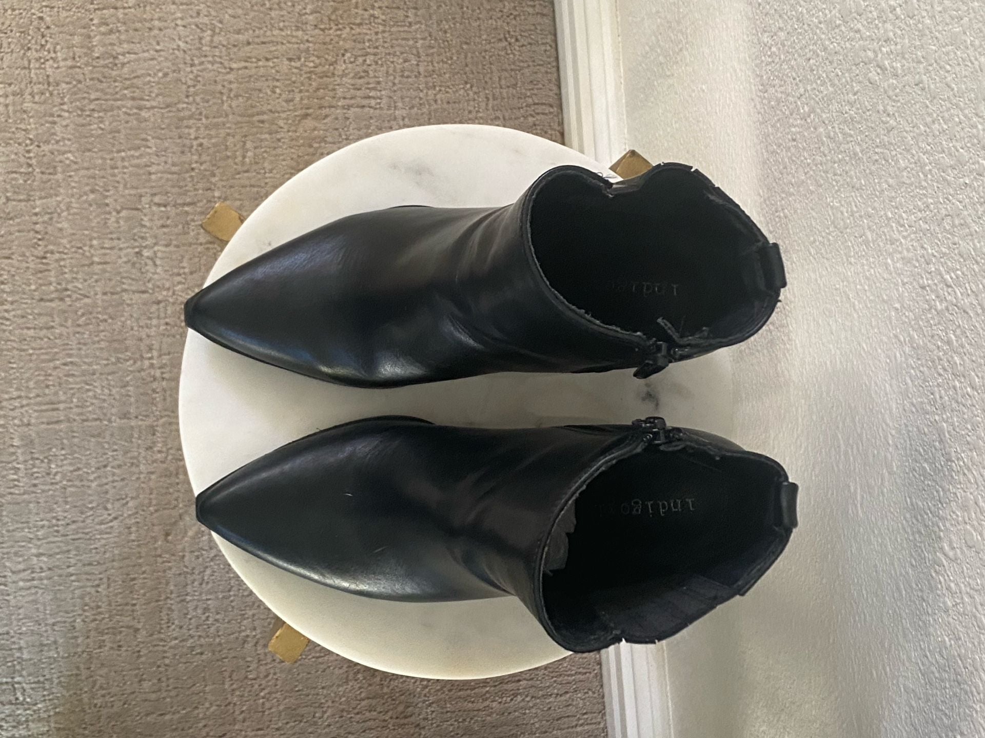 Indigo Rd. Ankle Boots Size 7M Black Block Heel Side Zip 7