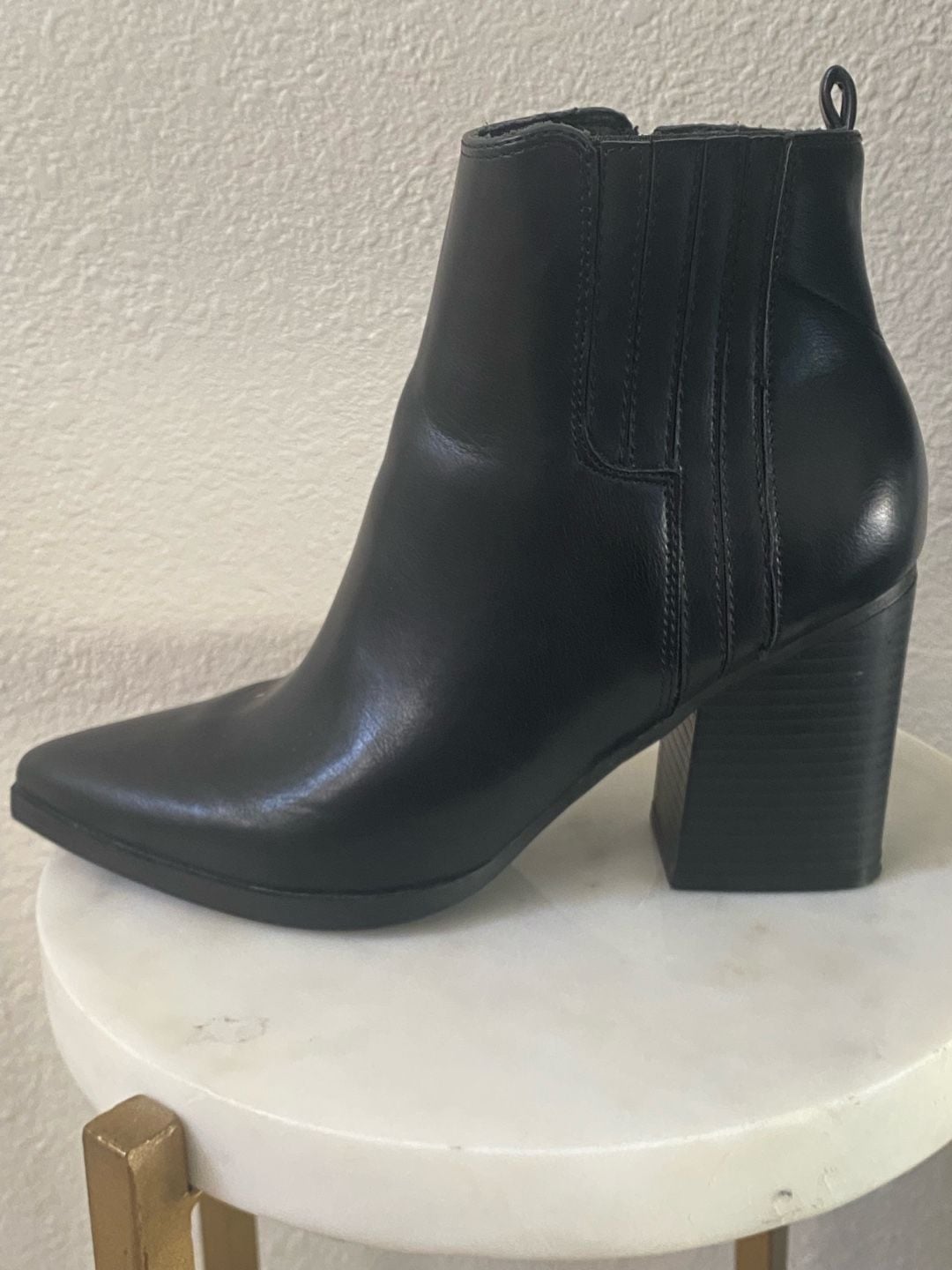 Indigo Rd. Ankle Boots Size 7M Black Block Heel Side Zip 14