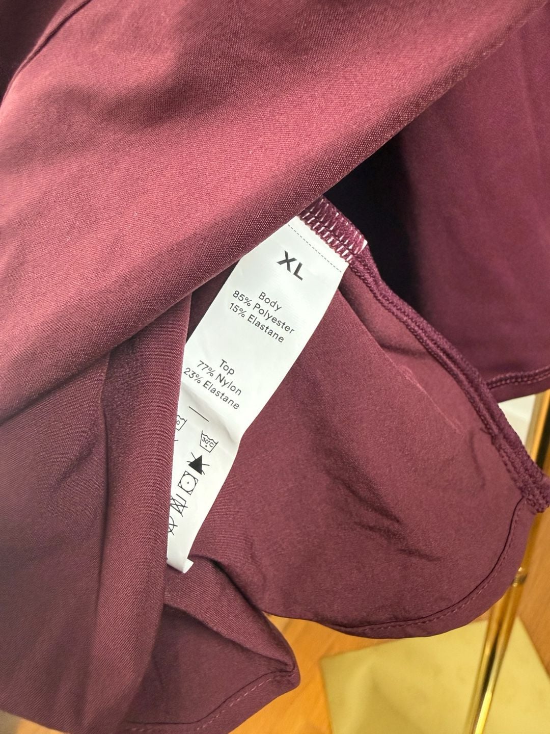 Halara Breezeful™ Backless Pleated 2-in-1 Pocket Mini Active Dress XL Amaranth 6
