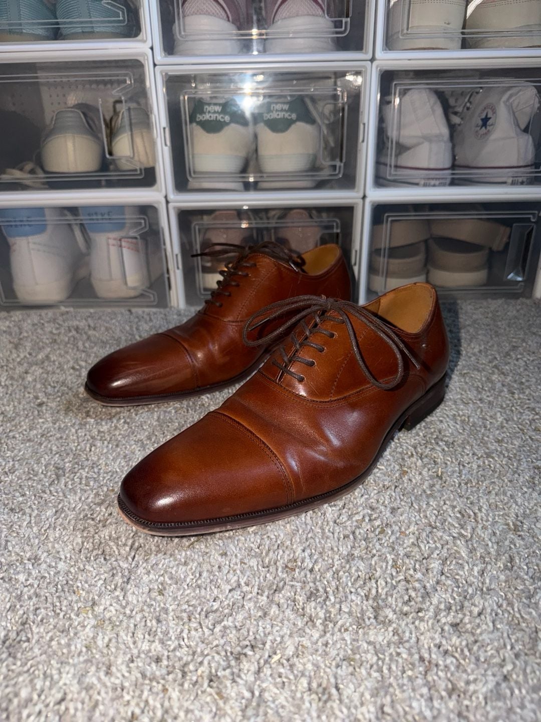 Florsheim Corbetta Cap Toe Oxford Size 9 Brown Leather Dress Shoes 2