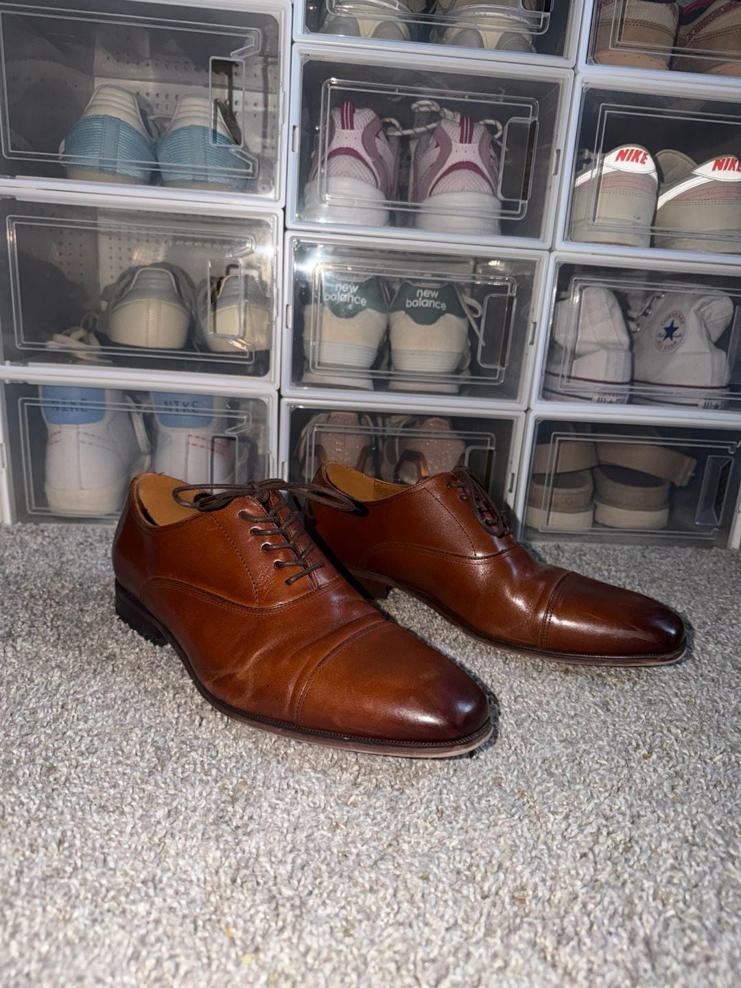Florsheim Corbetta Cap Toe Oxford Size 9 Brown Leather Dress Shoes 3