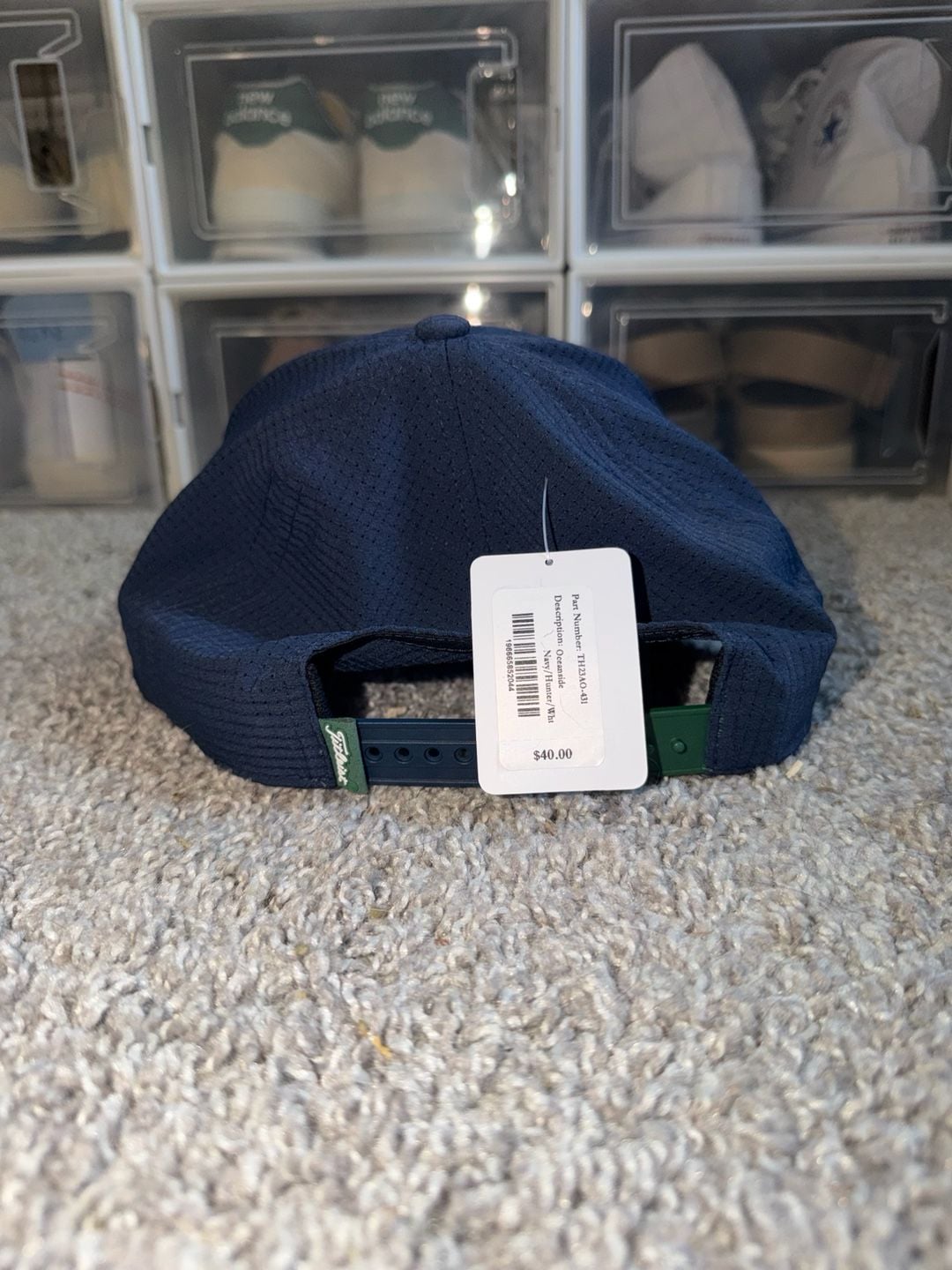 Titleist Oceanside Snapback Golf Hat Navy Hunter White 3