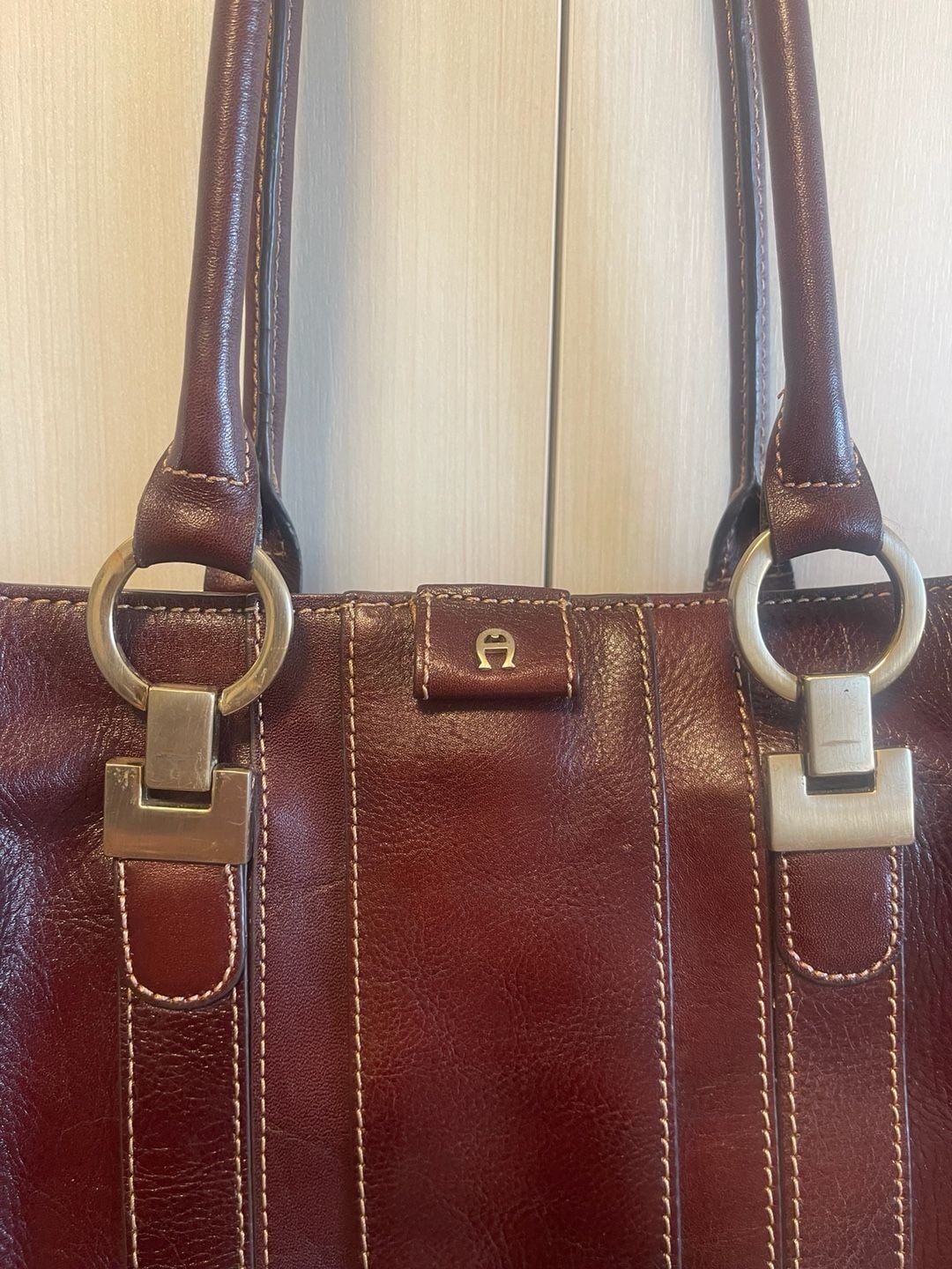 Etienne Aigner Leather Shoulder Bag Brown Vintage Handbag Purse 3
