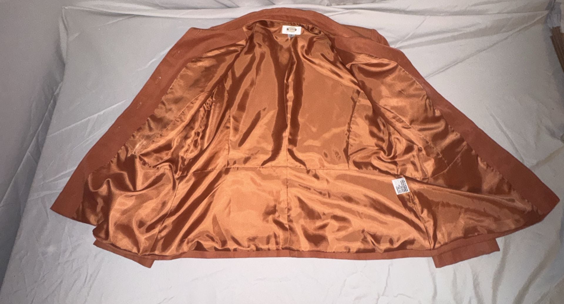 Talbots Safari Jacket Size 14 Orange Button Up Utility Pocket 10