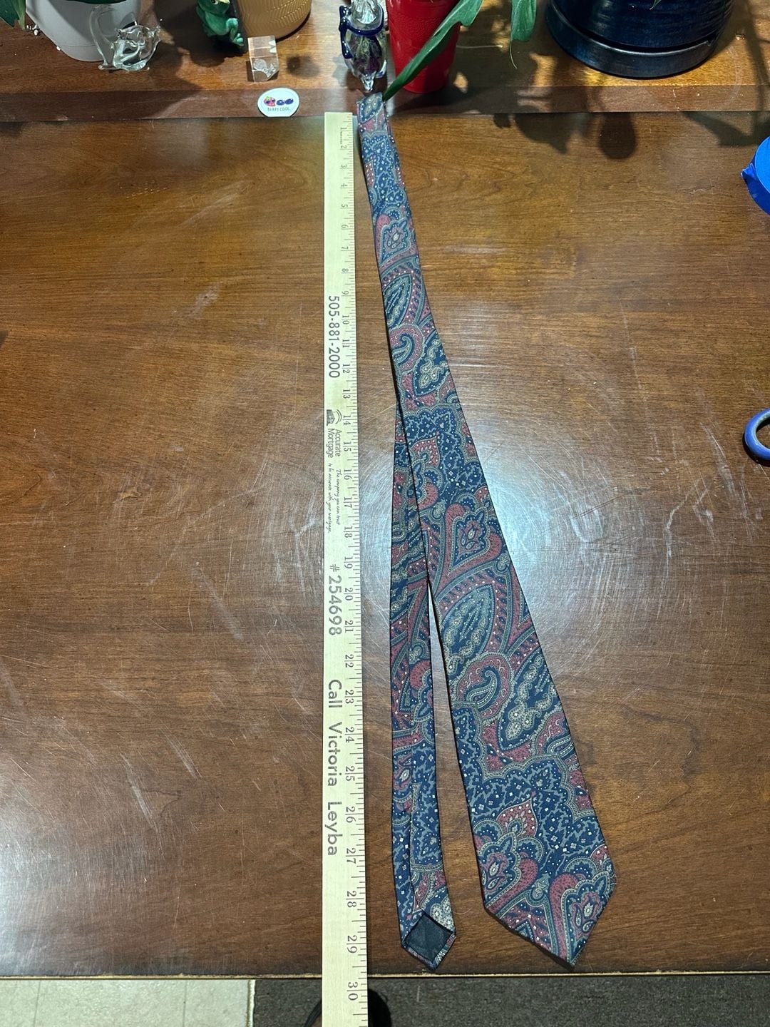 Resilio Necktie Blue Red Paisley Silk 1