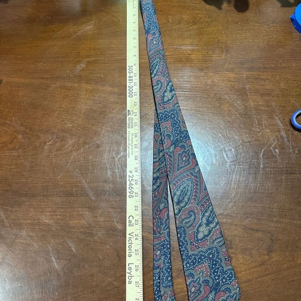 Resilio Necktie Blue Red Paisley Silk