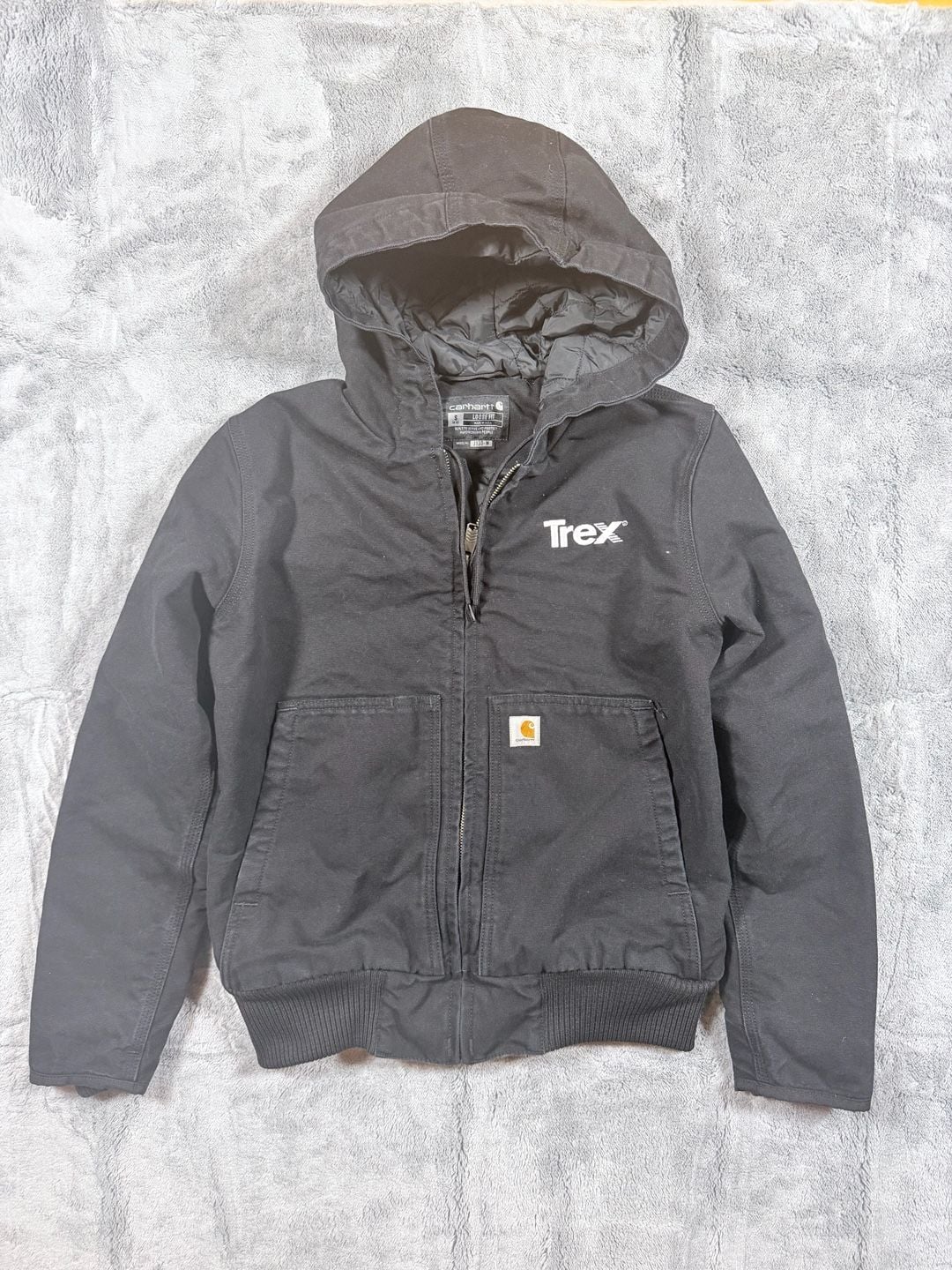 Carhartt J130-W Active Jacket Size S Black Trex Embroidered 2