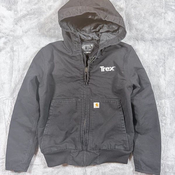 Carhartt J130-W Active Jacket Size S Black Trex Embroidered
