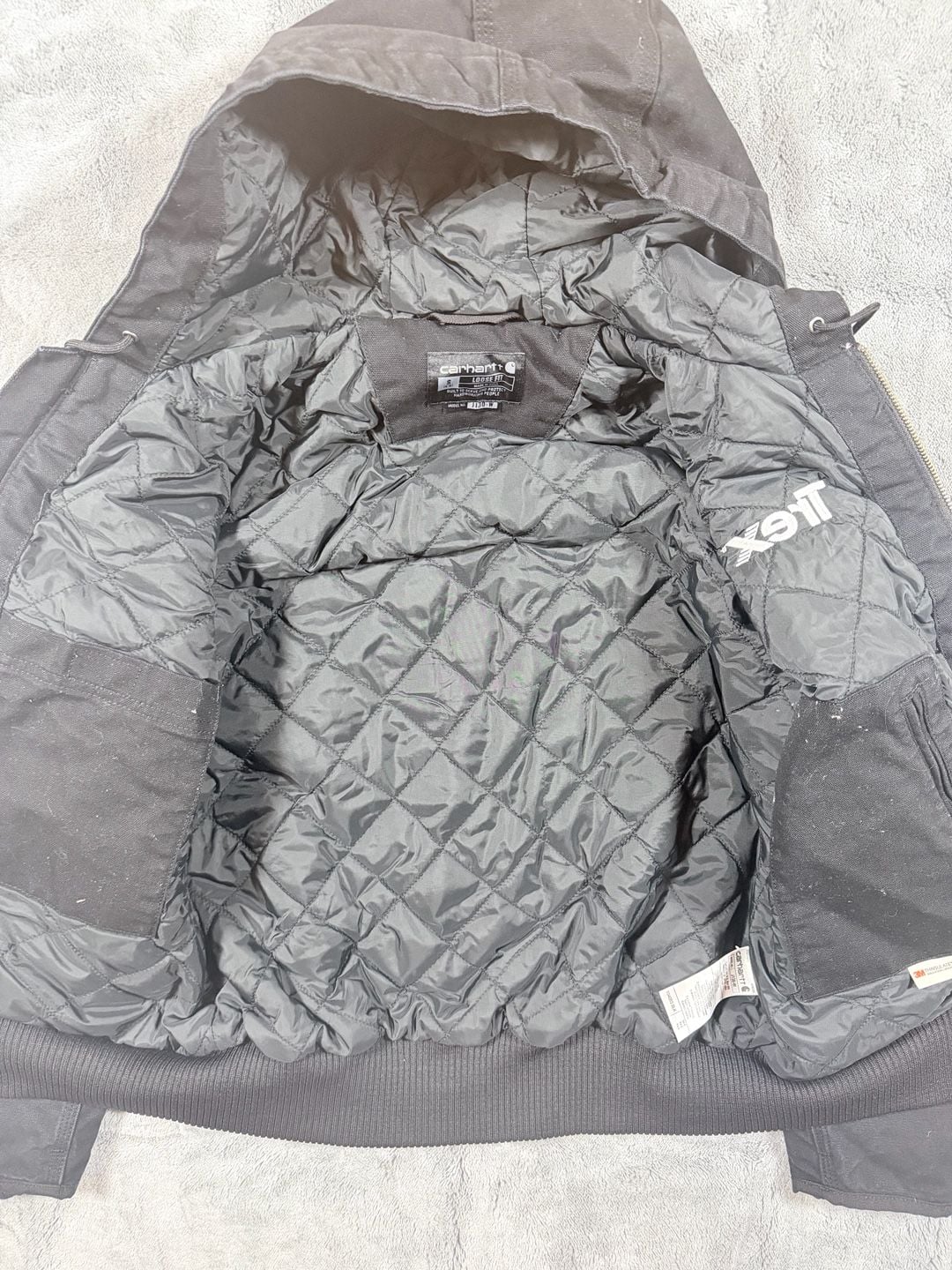 Carhartt J130-W Active Jacket Size S Black Trex Embroidered 3
